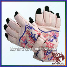 hot style full finger pink ski gloves